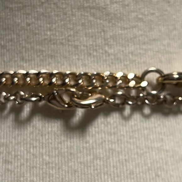 Elegant Gold and White Floral Necklace #PDNK2 - Picture 6 of 9